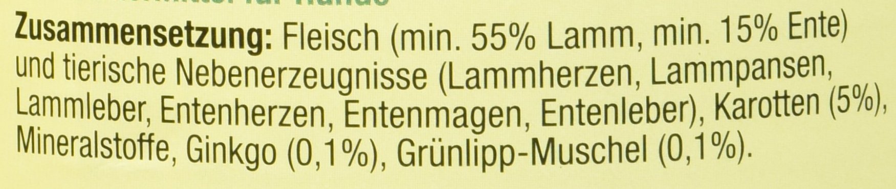 Mac's Hundefutter Lamm & Ente, 6x800 G, Getreidefrei, Mit Ginkgo & Grünlippmuschel