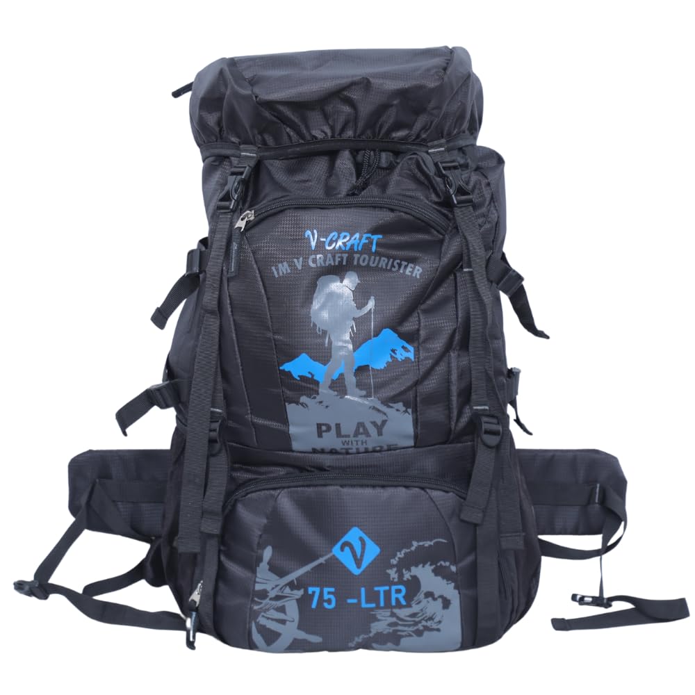 55 Liter Trekking Rucksack Backpack for Travel, Hiking & Camping | Large Capacity Waterproof Backpack, Adjustable Straps & Ergonomic Back Support for Men & Women-image-13