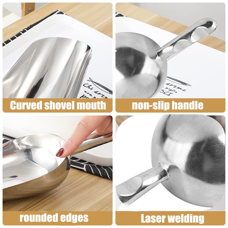 Multifunktionale Lebensmittel Schaufel 38oz - Zinklegierung Für Eis, Mehl & Tiernahrung