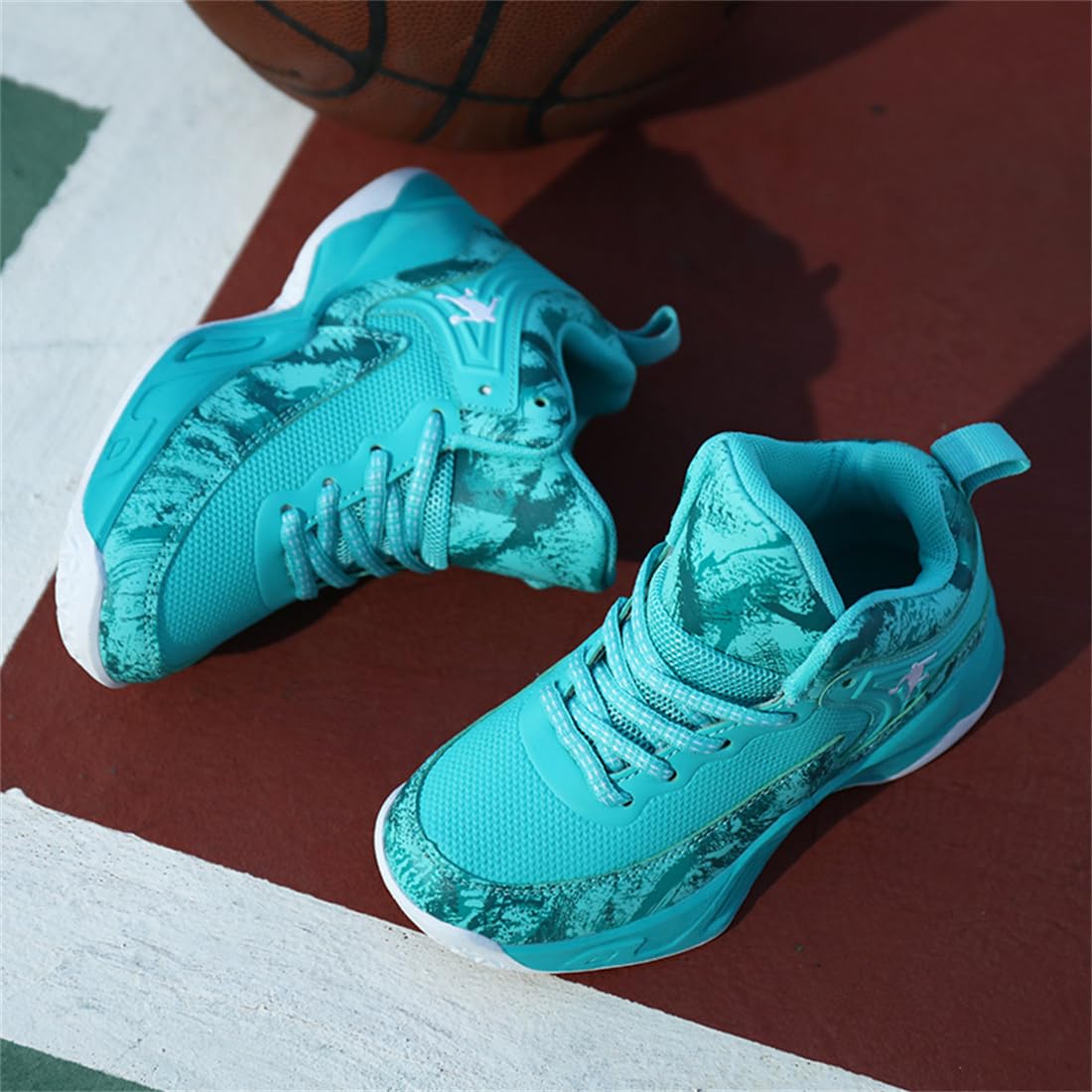 Basketballschuhe für Jungen Kinder Turnschuhe Outdoor Basketballschuhe für Mädchen Jungen Sportschuhe Leicht Atmungsaktive Turnschuhe Sneaker Walkingschuhe