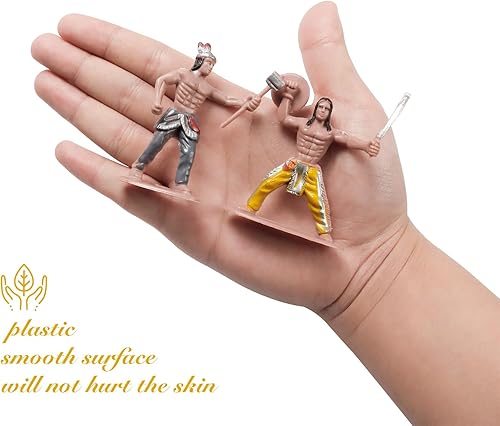 Miniatura 3 de X Hot Popcorn 23 figuras de indios en miniatura, figuras de acción de indios de plástico, suministros de diorama para decoración de escenas, regalo