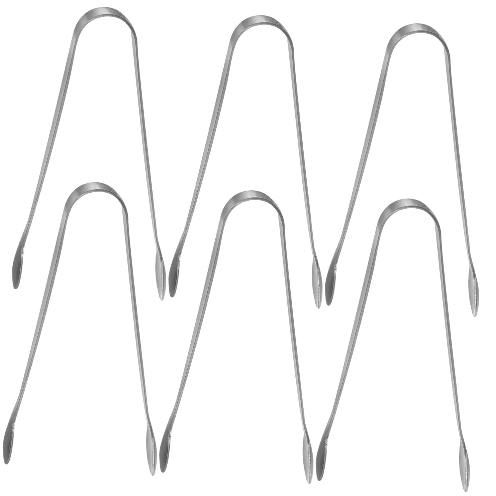 HAWILLOSCH 6 Pack Small Sugar Cube Tongs Stainless Steel Serving Pliers Decorative Mini Tongs for Charcuterie