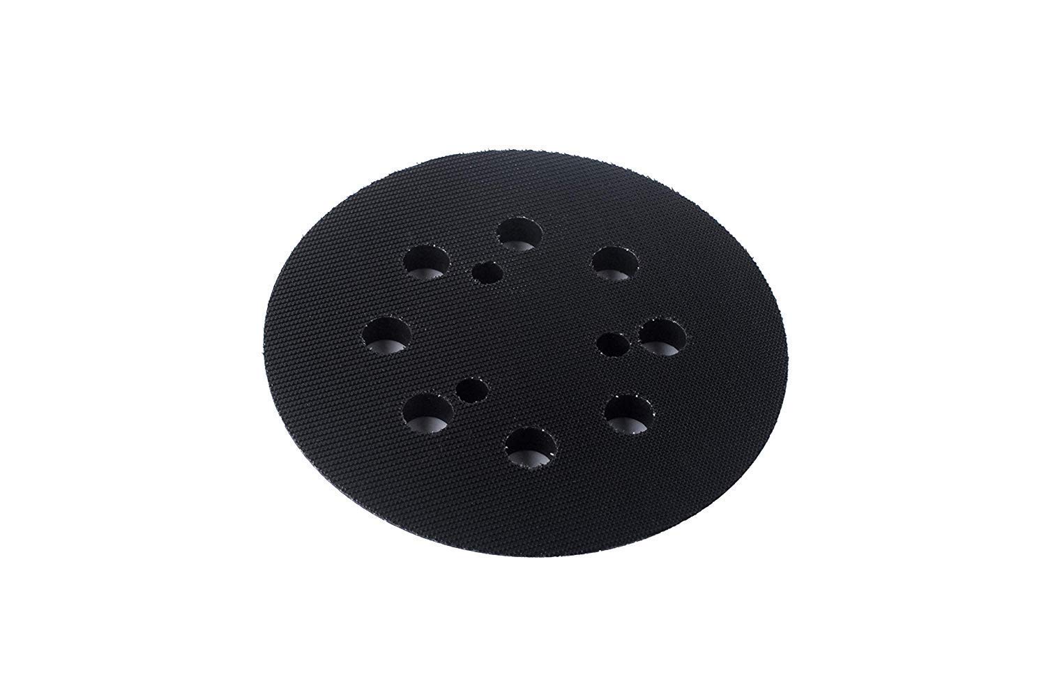 Poweka Plateau Ponçage 125 Mm 8 Trous – Compatible Makita BO5010/BO5041K, Crochet & Boucle (Lot 3)