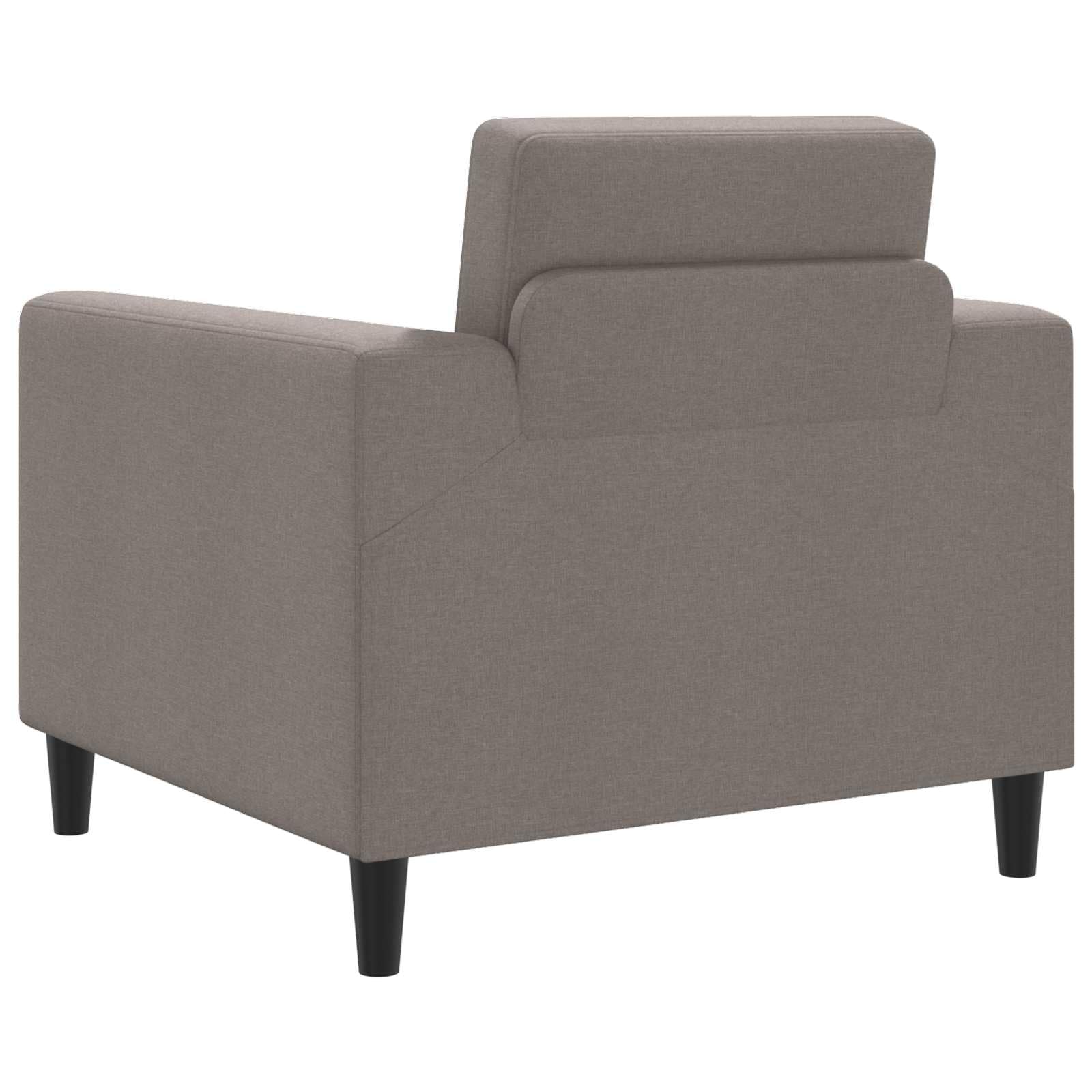 Poltrona in tessuto talpa moderna con braccioli larghi 90x88x85 cm