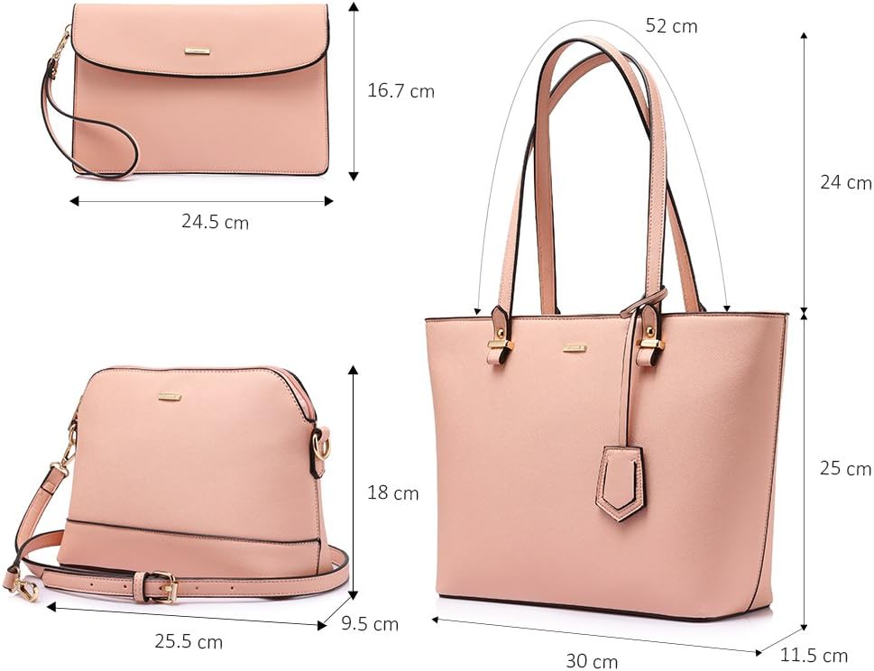 LOVEVOOK Handbags for Women Shoulder Bags Tote Satchel Hobo 3pcs Purse Set - Image 6