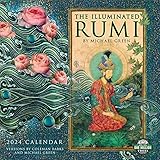 Illuminated Rumi 2024 Wall Calendar | 12' x 24' Open | Amber Lotus Publishing