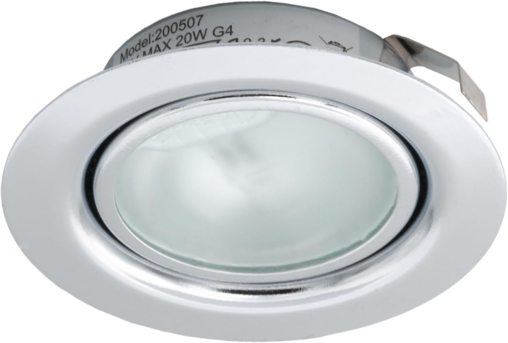 Leyton Lighting 12v 20w halogen recessed downlight chrome warm white low voltage (Driver Required)