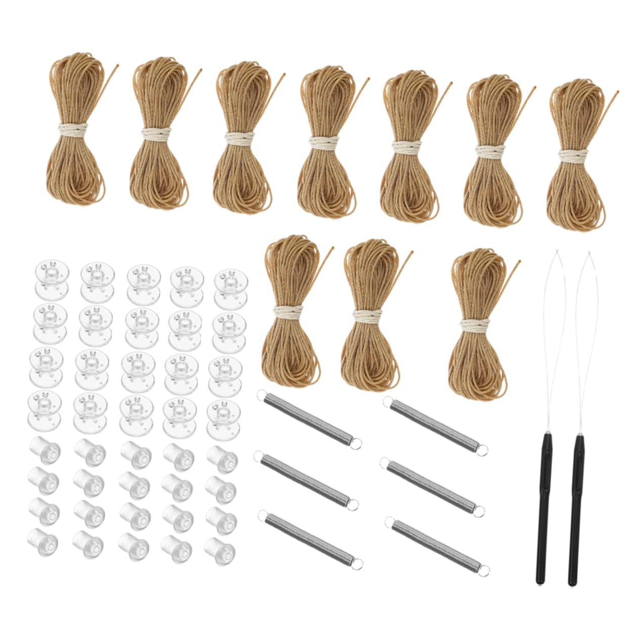 Kit de réparation pour stores plissés bloqués : 2 sets clips rideaux camping plastique marron
