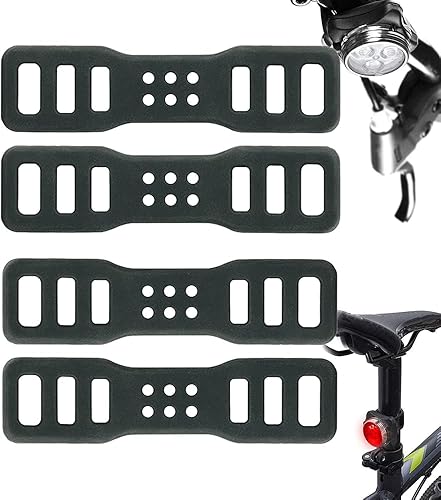Miniatura 6 de 4 bandas de silicona para bicicleta, correas de goma de bicicleta de ciclismo, banda de montaje de silicona para linternas, teléfonos celulares,