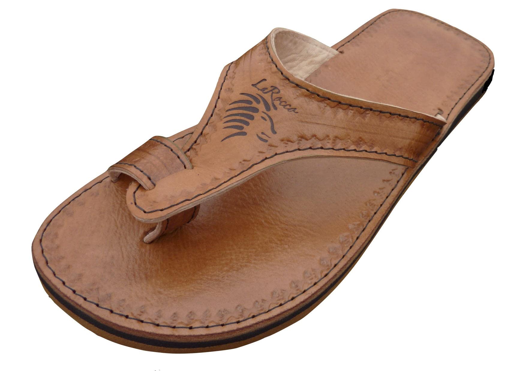 LaRocco Ledersandalen Zehenring Zehentrenner Zehenschlaufe Echtleder Sandalen 21.a.b.