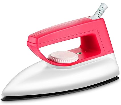 Hawkston Prime Best Electric Dry Iron Fabrishine with Non-Stick Soleplate Multi-Temperature Levels press Anti-bacterial 1000 W Dry Iron (MULTICOLOR)