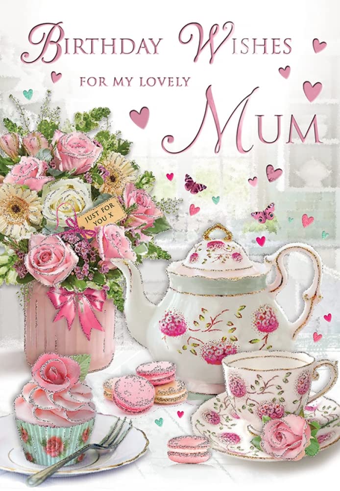 Birthday Wishes For A Lovely Mum. 23x15cm (9x6 Inches)