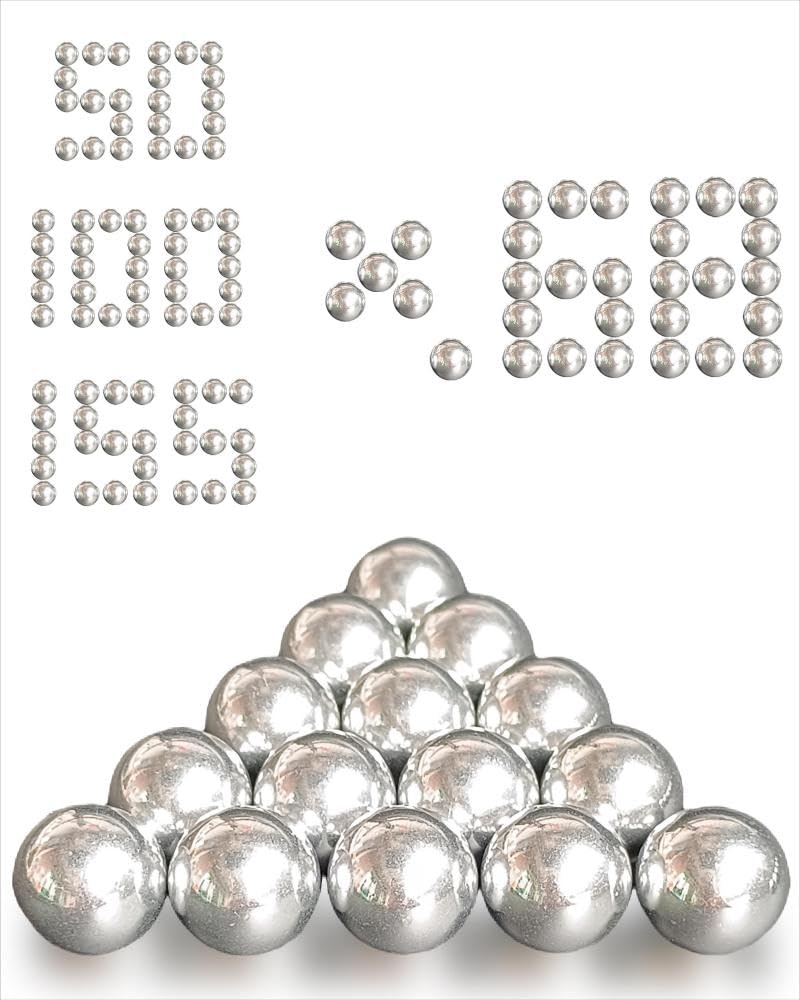 CCFREELIFE 50ct .68 Cal Self Defense Aluminum Balls, Fit for SD/LE T4E HDS HDR with Max Power for Training and Target Practice (7.3 Grams)