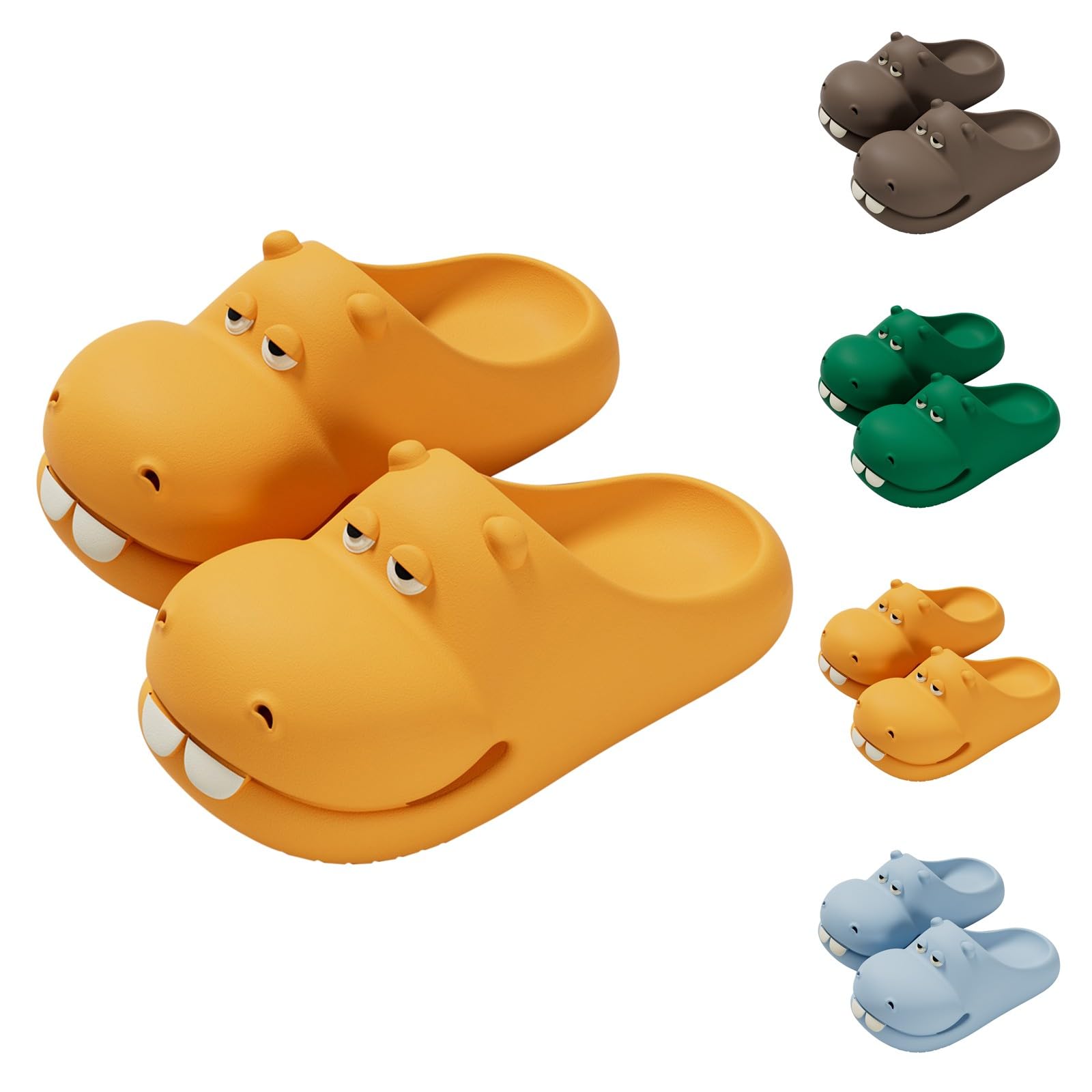 Generisch Zapatillas de baño divertidas de dibujos animados 3D para mujer, cómodas zapatillas de mujer cerradas, zapatos casuales con plataforma antideslizante, lavables, zapatillas planas grandes