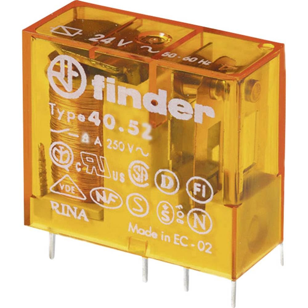 Finder 40.52.8.024.0000 24V Relay (Miniature) DPDT AC 8A