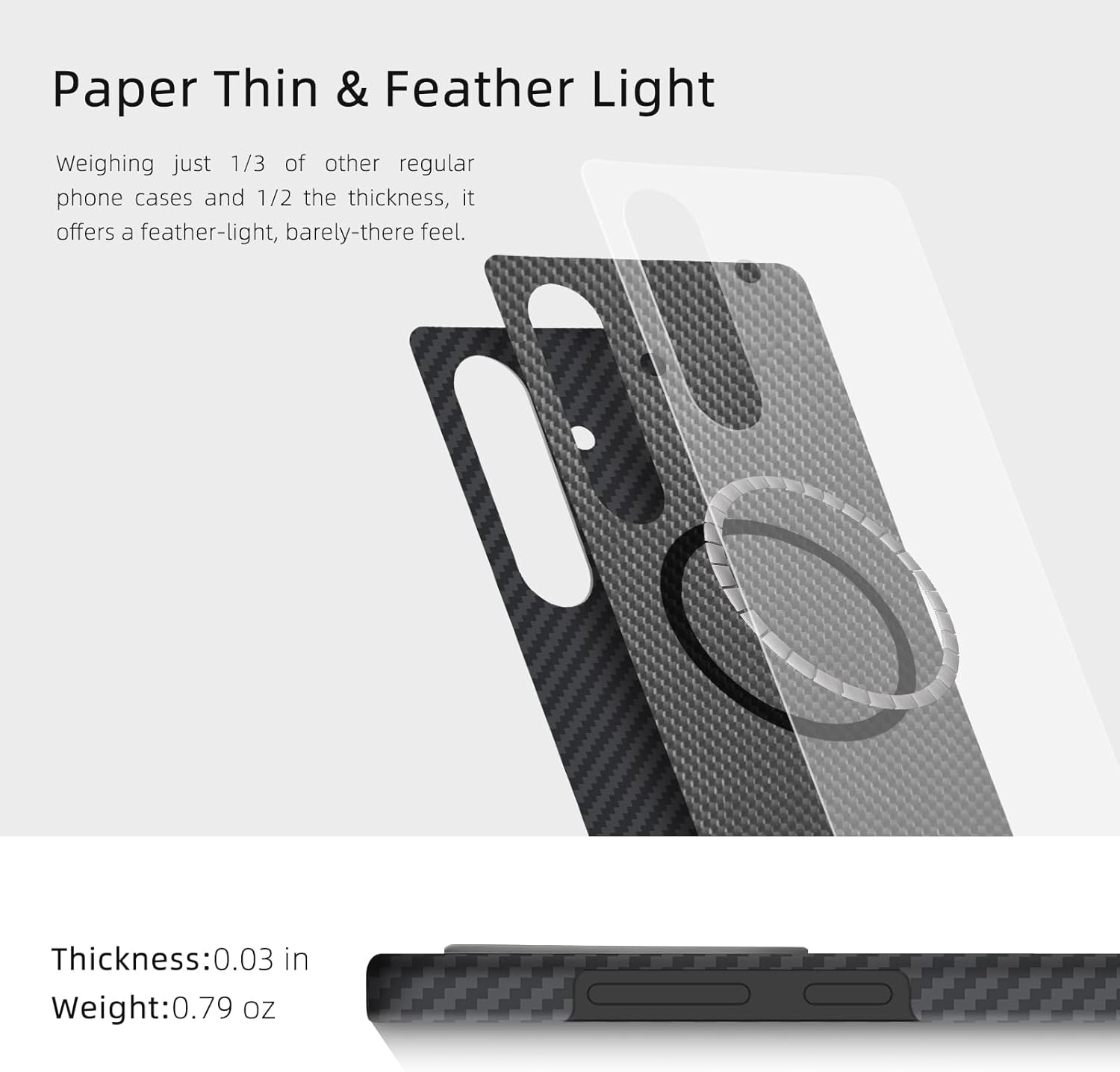 MONOCARBON Real Aramid Fiber Case for Samsung Galaxy S25 (6.2"), MagSafe Compatible, Ultra Slim & Lightweight Protective Hard Cover, with Metal Camera Frame & Screen Protection Edge