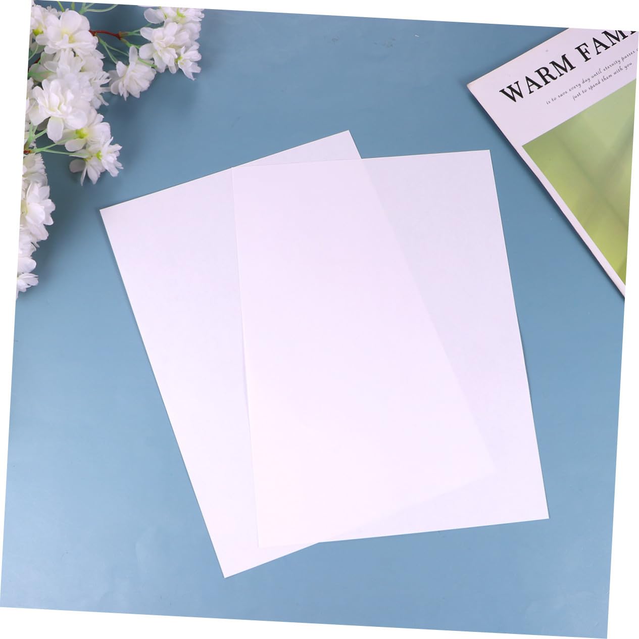 NOLITOY 100 Blatt Weißes A4-Trennpapier Doppelseitig Antihaftbeschichtet für Home Office und Handkonto Ersatzpapier für Diamant Malerei (Weiß)