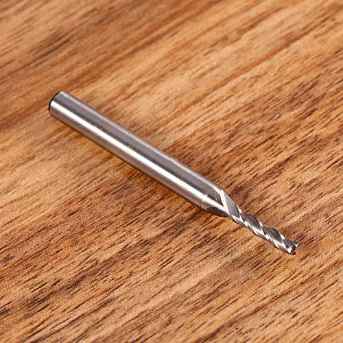 Image of HSS End Mill Cutter CNC Bit Extended, Diameter 3 Flutes CNC Spiral Router Bits Shank Diameter 6mm Total Length 63mm, Nose End Mills