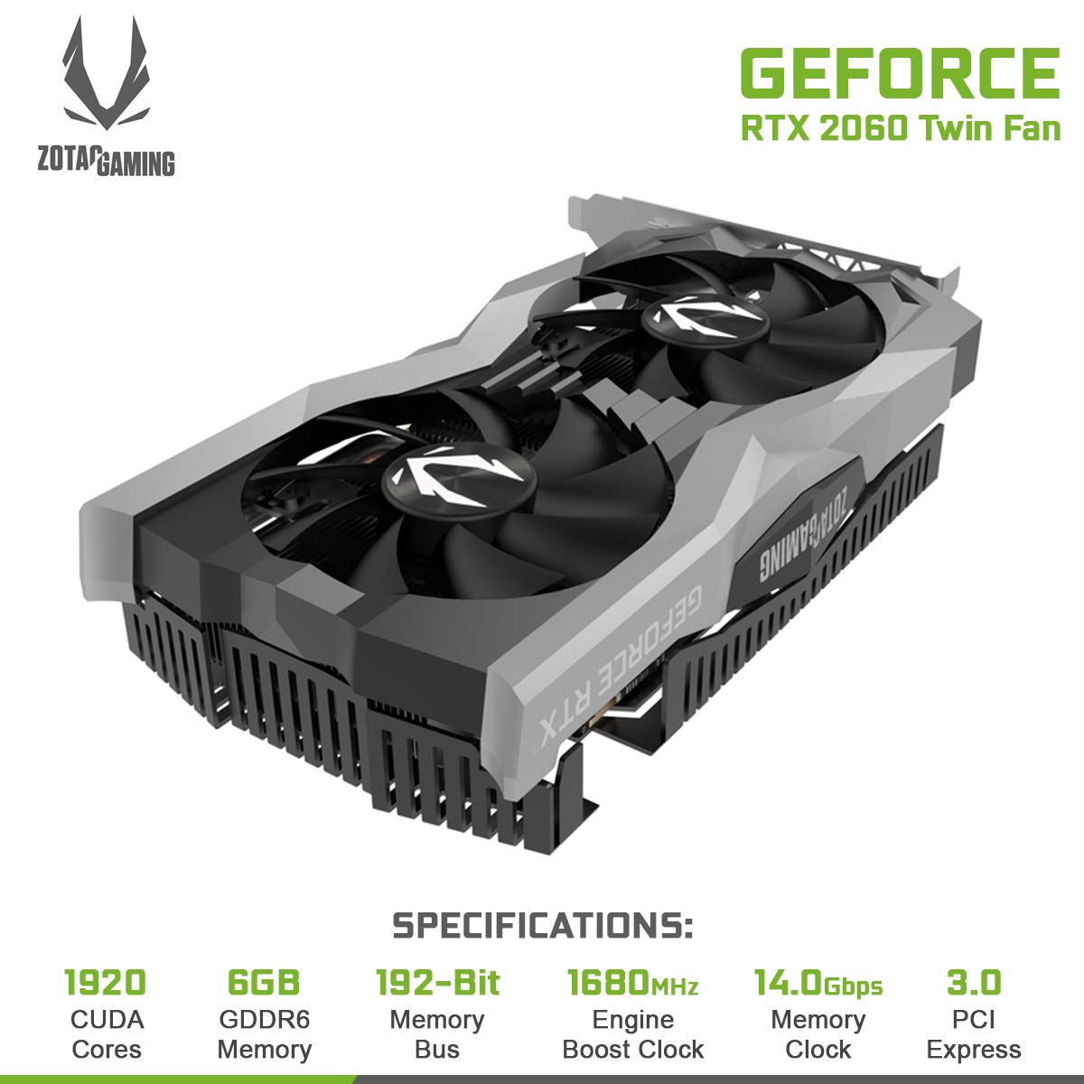 ZOTAC RTX 2060 Twin Fan グラフィックボード ZOTAC GeForce RTX 2060