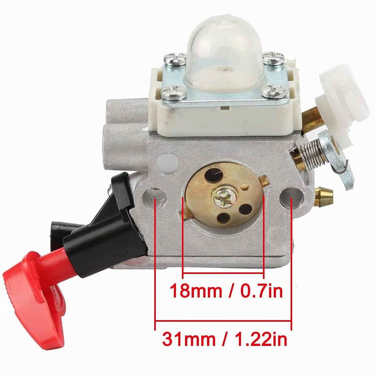 ZAMDOE Carburador FS56RC FS40 para Stihl FS40 FS50 FS56 FS70 FC56 FC70 HT56 HT56C KM56 KM56RC KN56 Recortadora recortadora de césped, reemplaza # C1M-S267A, 4144 120 0608