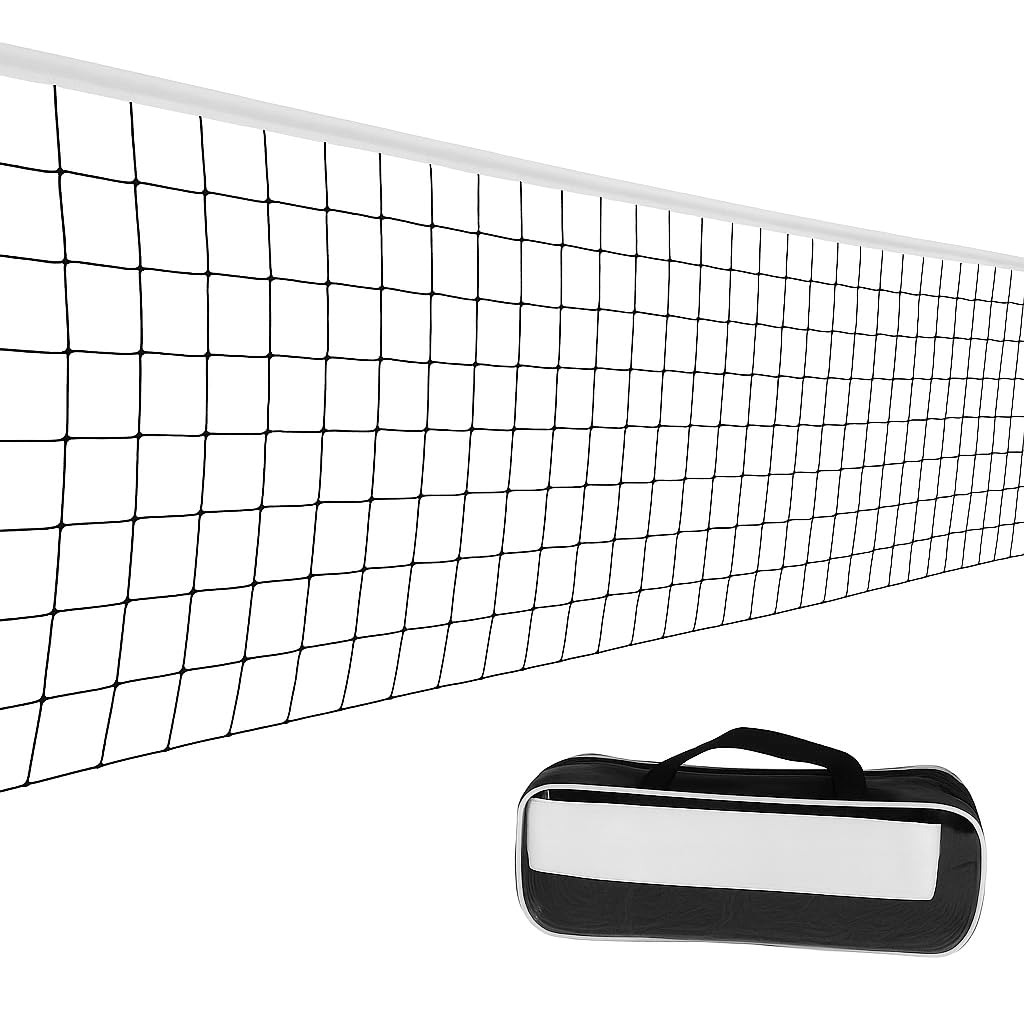 Red volei Playa Multideporte, 9,5 x 1 m, para Voleybol, Bádminton y Tenis, con Cuerda Reforzada, Resistente al Clima, Incluye Bolsa - reemplazo voley
