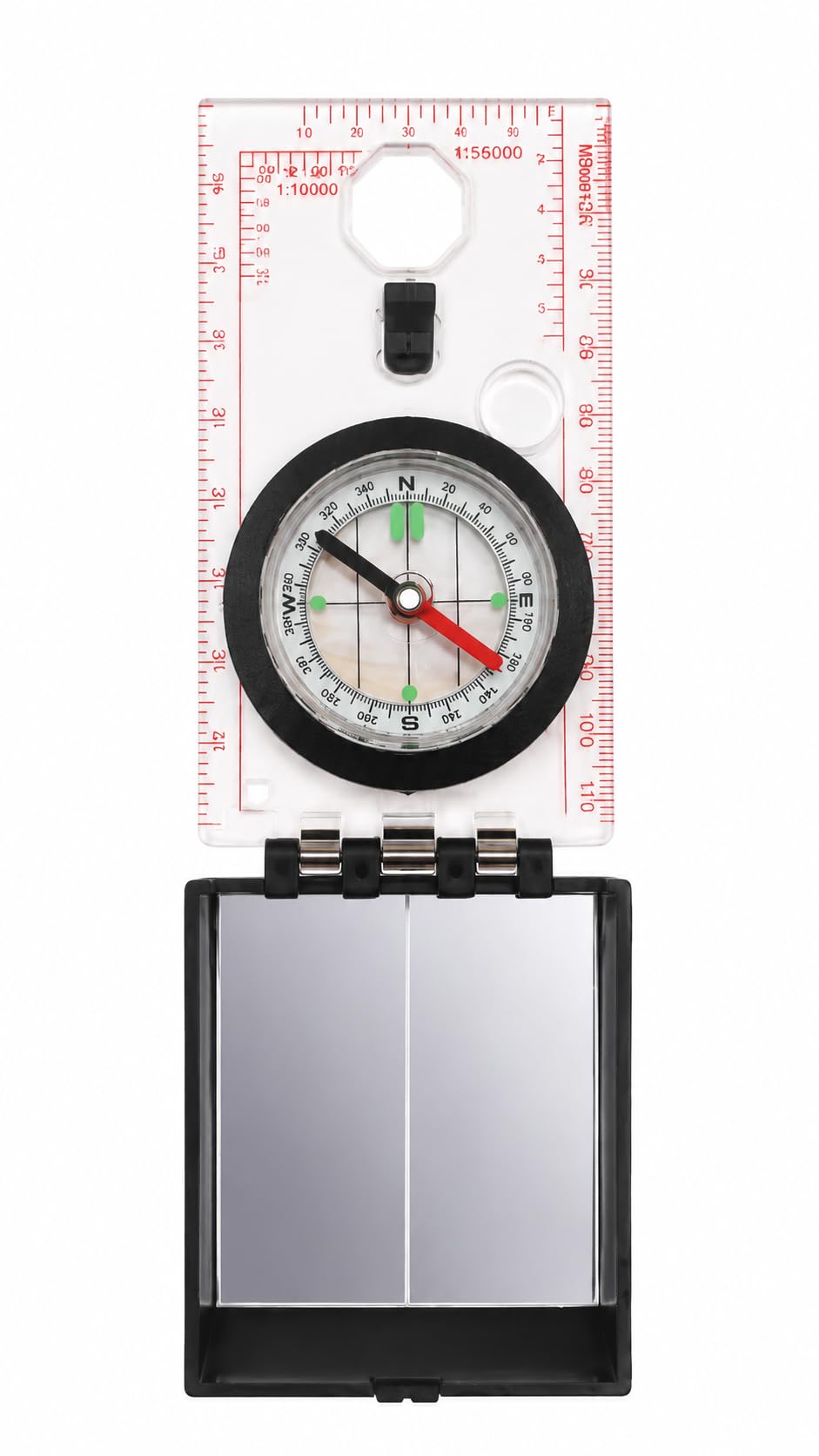 Tech Inspire Clear Baseplate Orienteering Compass with Lanyard & Magnifier | Acrylic Map Measuring Ruler Navigation Compass for Hiking, Camping, Scout Survival-image-40