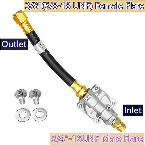 Miniatura 7 de MCAMPAS Kits de conversión de parrilla de gas naturalpropano, válvula reguladora de presión de intercambio de gas natural y gas propano con boquilla