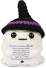 WenmthG Anti Stress Geschenk Gestrickte Geist für Frauen Männer Freunde Kollegen, Lustige Geschenke Pocket Hug Gespenst Positive Kartoffel Deutsch Ersatz - 1 St