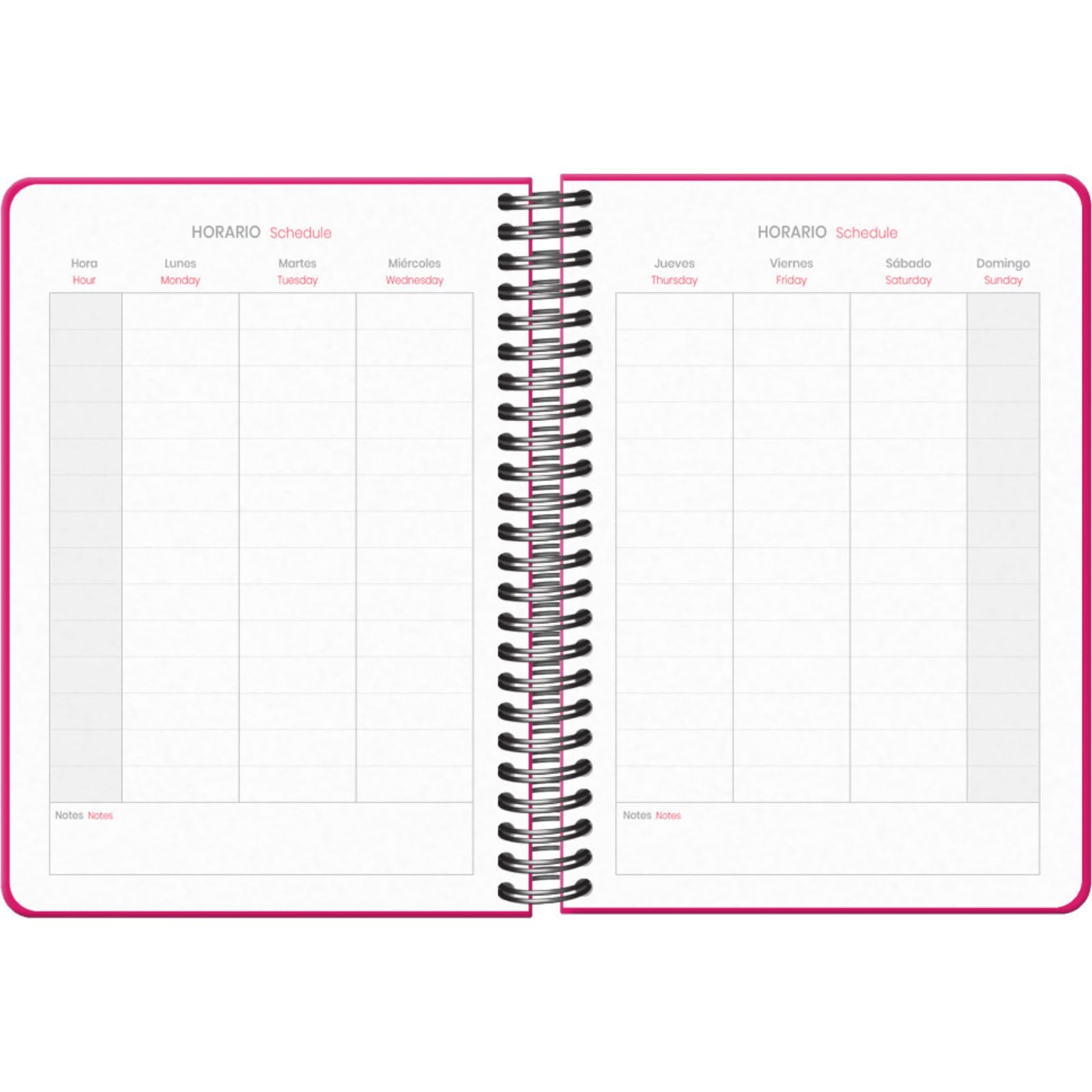 Dohe, School Planner 2025 2026, Week to View, A5 Size (15x21 cm), Spanish and English, Double Spiral Binding and Elastic Band - Image 3