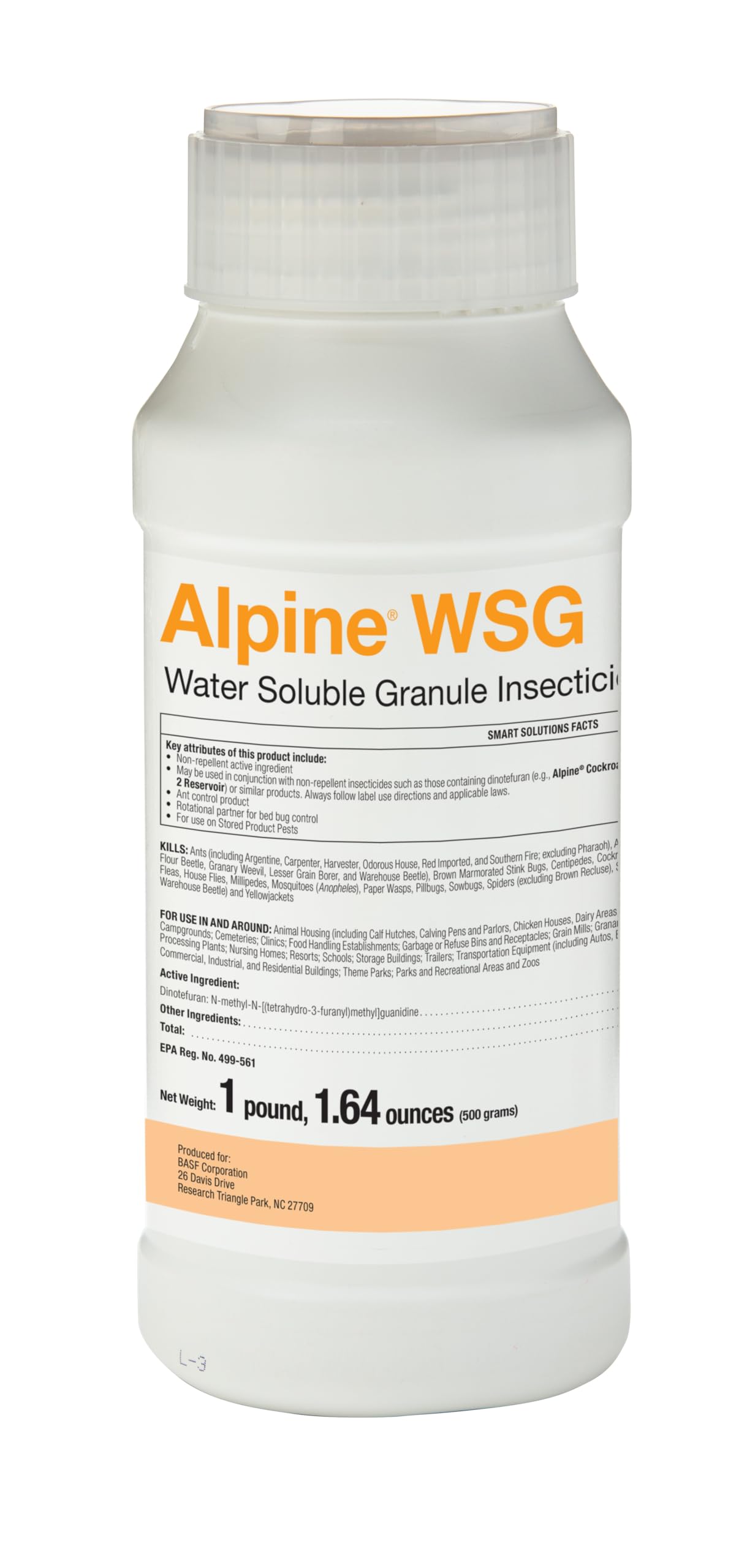 Alpine WSG Water Soluble Granule Insecticide, Indoor Outdoor Pest Control for Ants, Flies, Bed Bugs, German Cockroach, 500g