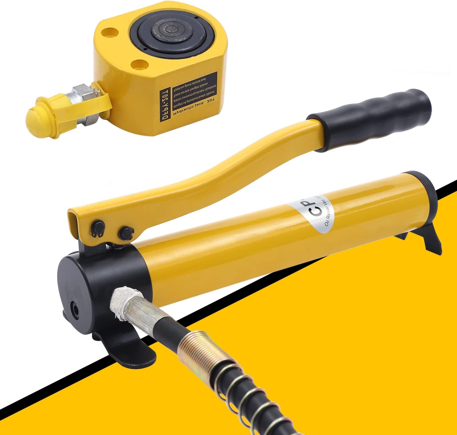 20T Hydraulic Jack, CP-180 Manual Hydraulic Hand Pump Jack Set Low Profile Hydraulic Jack Porta Power Kit Portable Hydraulic Jack for Lifting, Jacking, Splitting (US Stock)