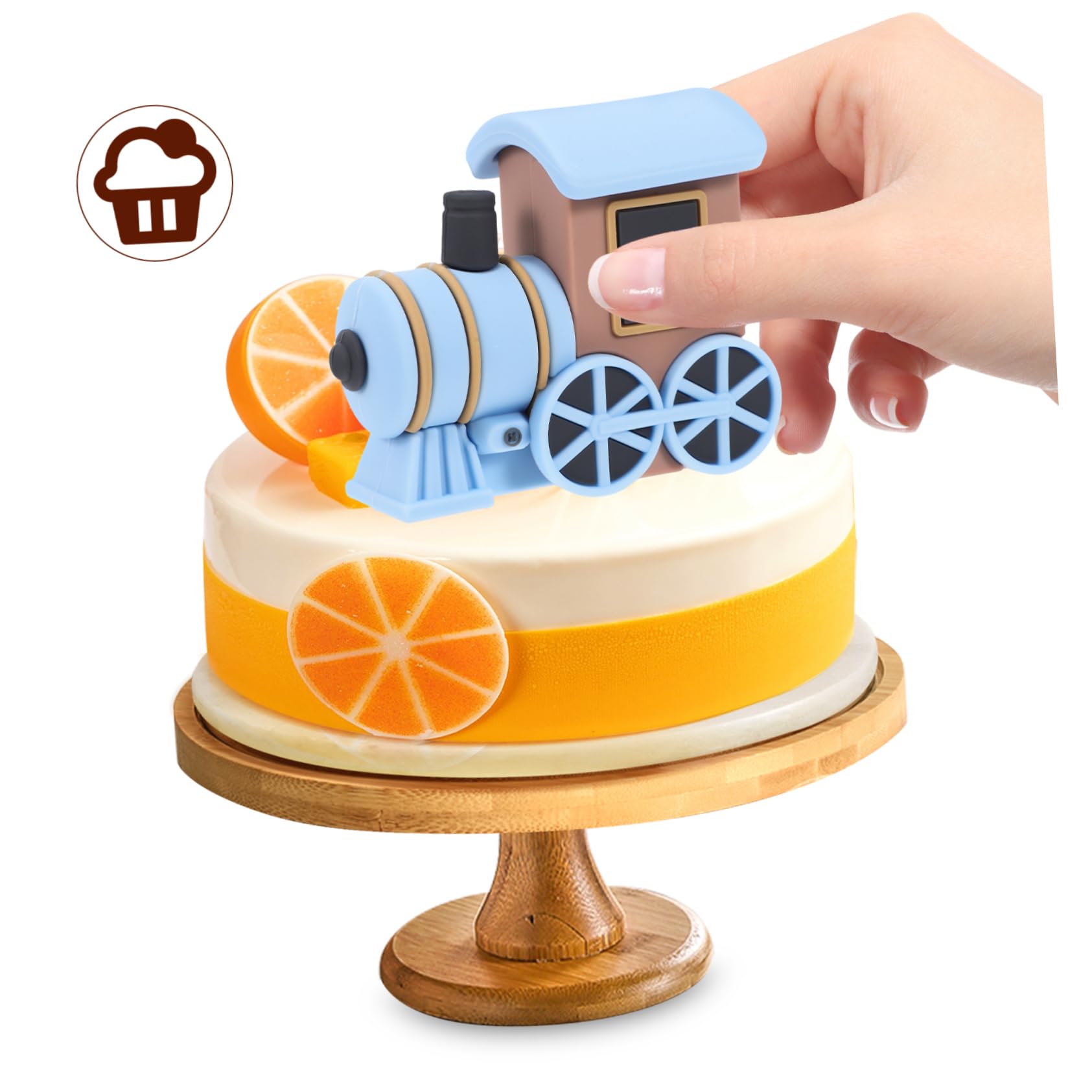 Amazon.co.jp: TOYANDONA かわいい漫画電車の誕生日ケーキトッパー PVC