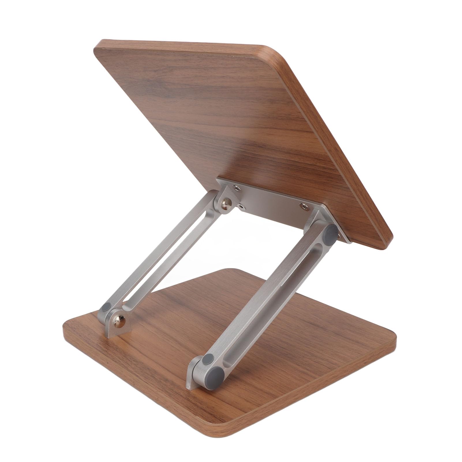 Supporto per Laptop in Legno, Supporto per Libri Regolabile, Altezza e Angolo Personalizzabile del Laptop Riser, in Lega di Legno Profondo in Lega di Alluminio, per i Telefoni
