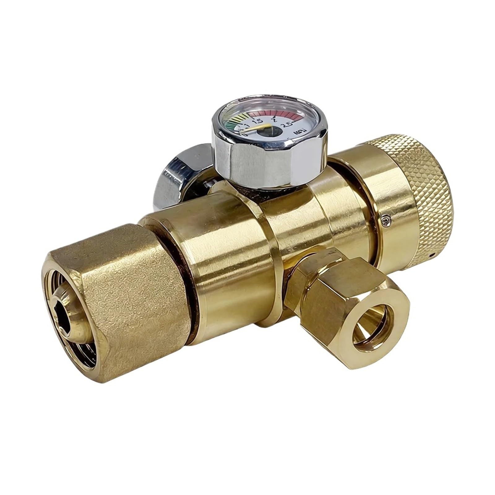 Vmvud One Color Oxygen Gas Pressure Reducer Copper 0.4-25Mpa Practical Air Flow Regulator Gauge Meter Gauge Pressure Measuring Tools