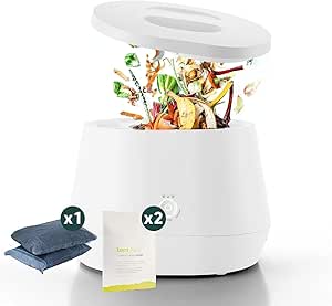 Lomi Kitchen Composter Bundle (90 Cycles) | World’s First Smart Waste™ Home Food Upcycler | Turn Waste into Natural Fertilizer with a Single Button, Indoor Compost - Electric Kitchen Food Recycler