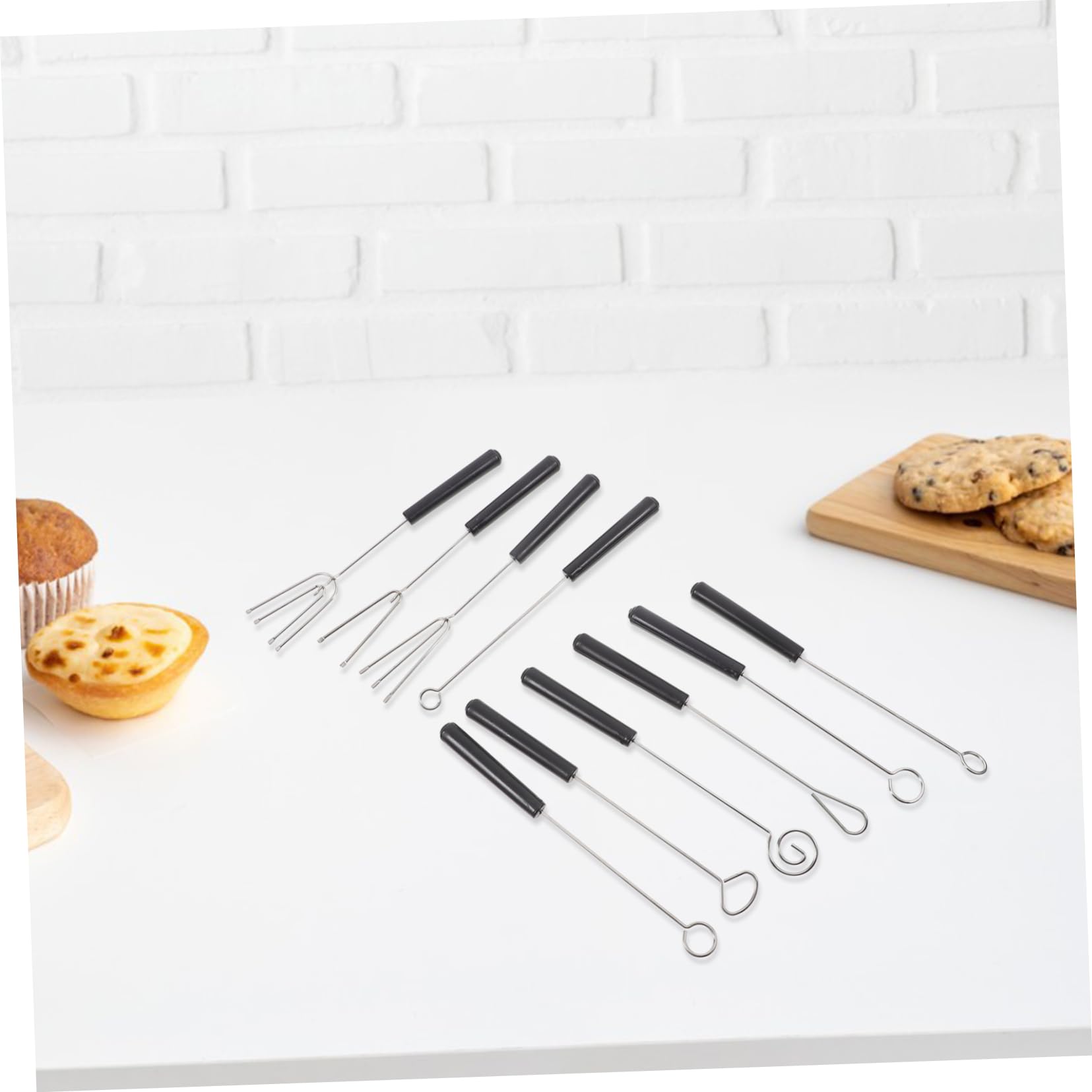 HOLIDYOYO 10pcs Stainless Steel Dessert Fork Fondue Tools Dipping Tool for Chocolate Cheese Dipping Fork Dipping Forks for Chocolate Stainless Steel Forks Chocolate Dipping Fork