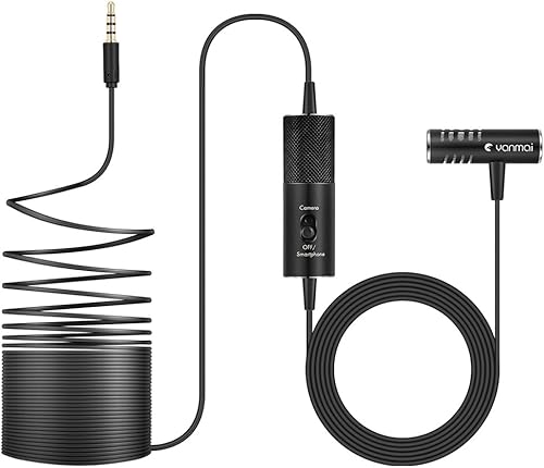 Festnight Yanmai Professionelle Lavalier Mikrofon Clip-on Revers Mic
Omnidirektionale Kondensatormikrofon Audio Recorder YouTube Interview
Podcast Studio Videoaufnahme fA r iPhone Kameras : Mikrofone