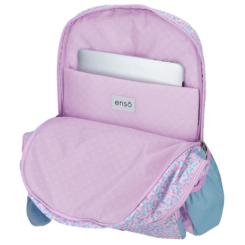 Enso Cute girl Mochila Escolar para Portátil 15,6" Morado 32x42x14 cms Poliéster 18,82L