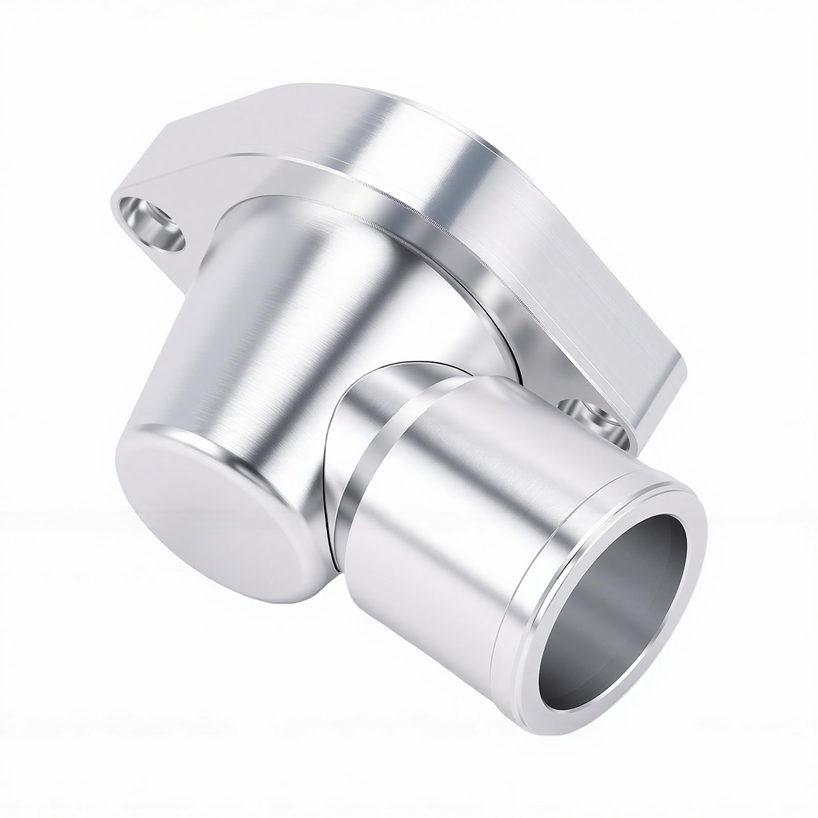 AMONIDA Boîtier de Thermostat à Col D'eau Pivotant en Billette de 1,5 Pouces pour Moteur LS Toutes Années, Finition Argentée en Alliage D'aluminium Durable