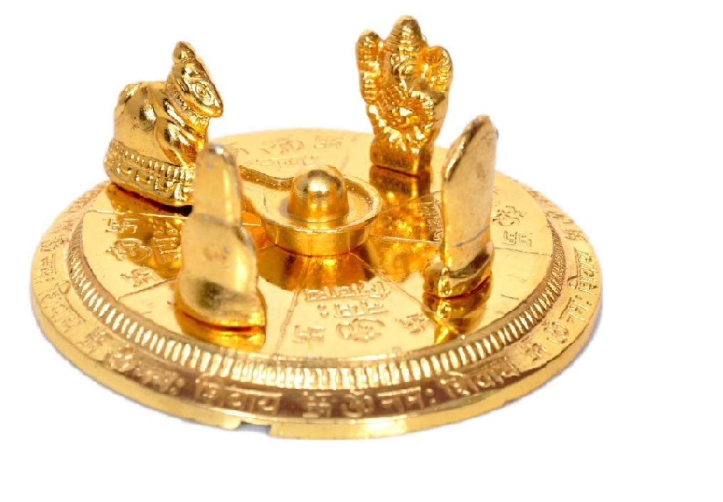 SHIVAYSolitaire GEMS Gold Plated Shiv Parivar with Shivling Shri Kartik Shri Ganesh MATA Parvati and Shri Nandi Brass