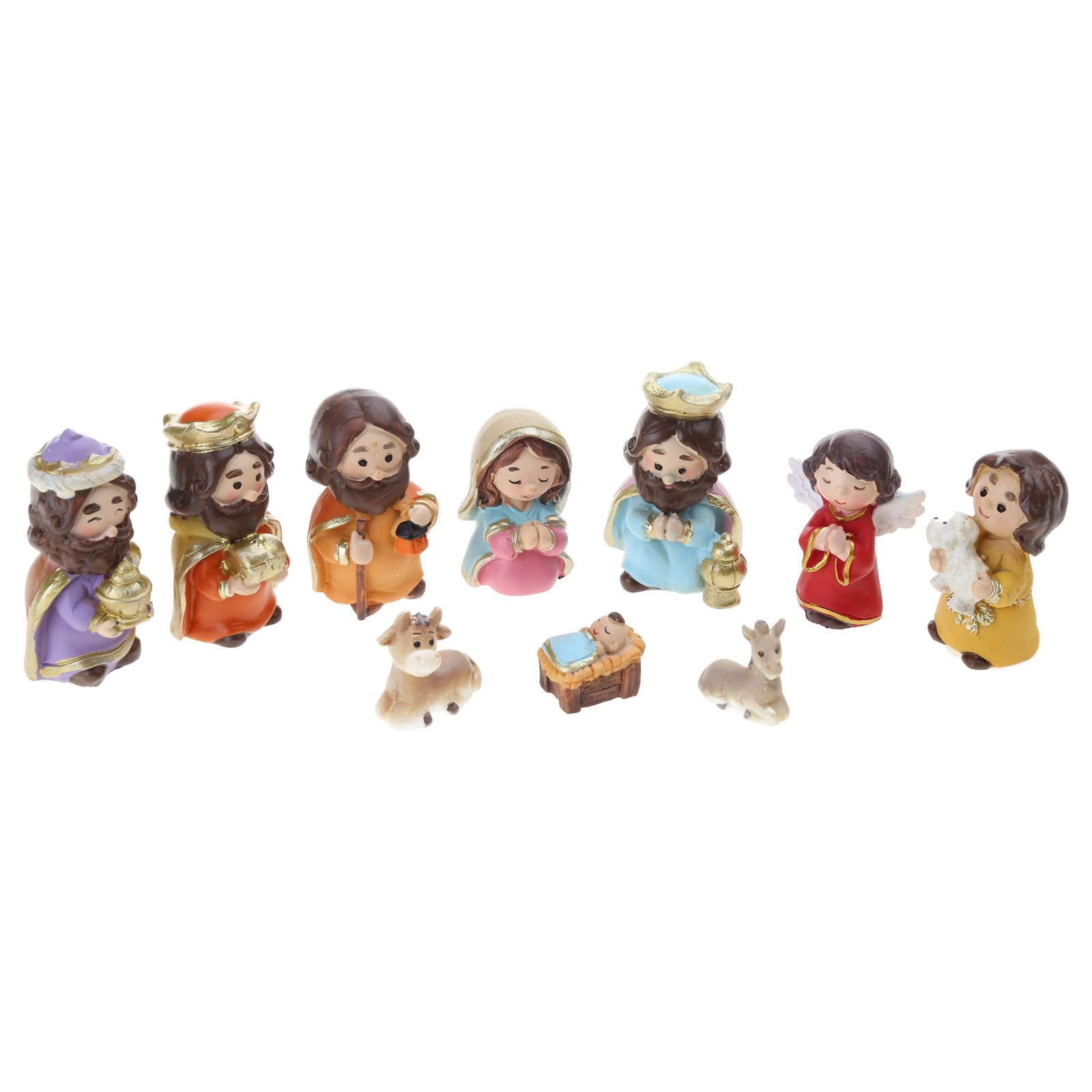 Kalttoy Color Christmas Manger Decoration Set Holy Family Sculpture Religion For Catholic Decoration Gift Christmas Manger Nativity Set