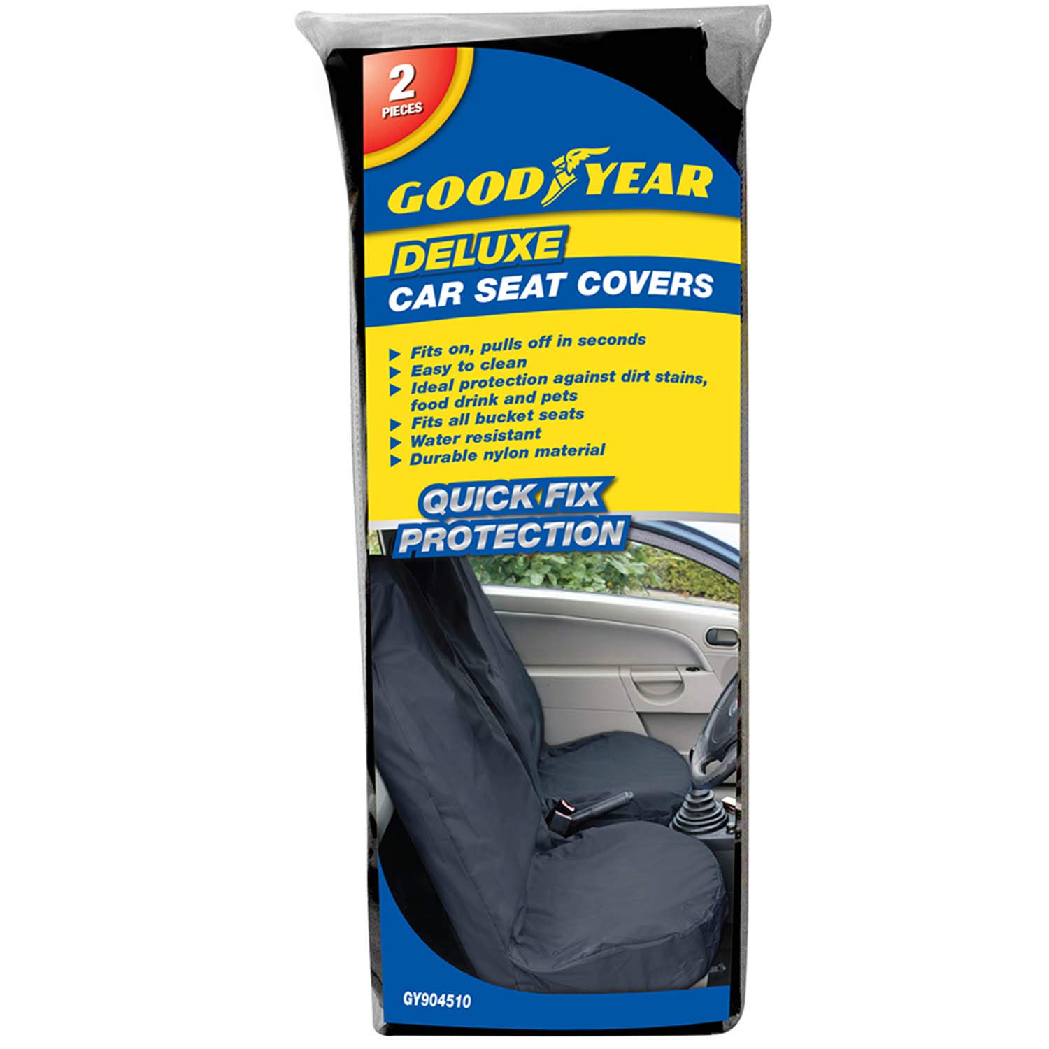 2x Car/Van Front Seat Covers Pair Durable Water Dirt Stain Mess Resistant Protector