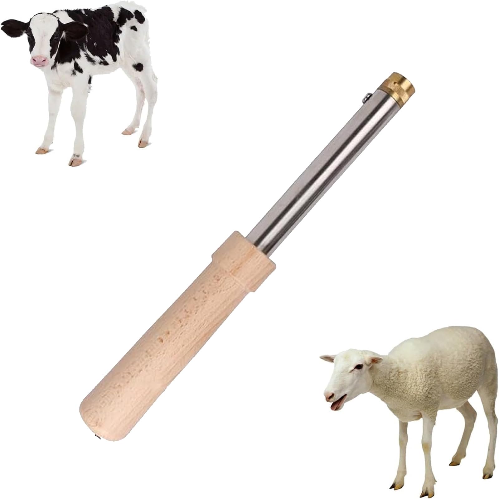 Decornatore Elettrico per Vitelli - Strumento Portatile per La Rimozione Incruenta delle Corna di Bovini E Ovini, con Testina Riscaldante in Rame, Impugnatura Ergonomica, Ideale per Vitelli E