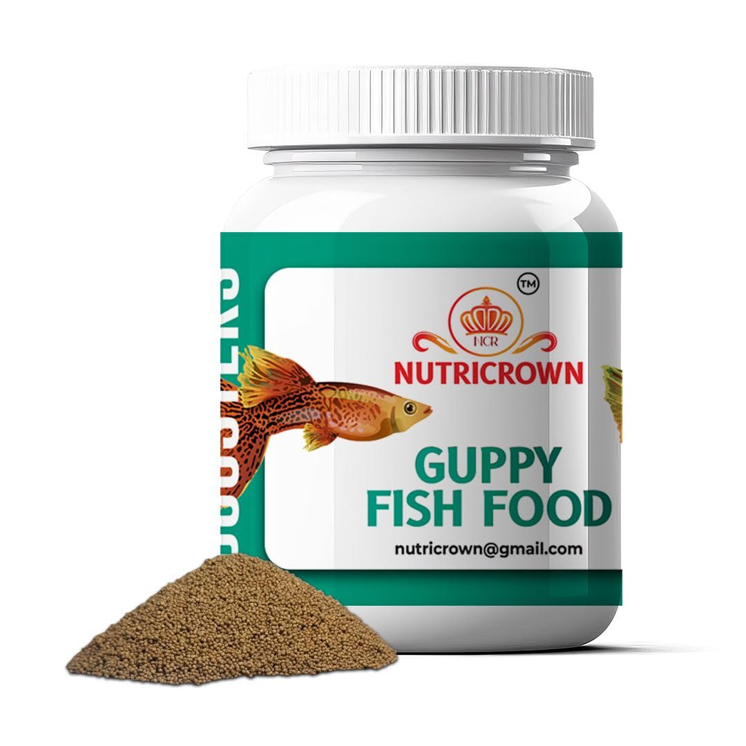 NUTRICROWN Guppy Fish Food with 40% Protein - 100gms - 400microns - Floating Micro Pellets - Colour Enhancement for Guppies – Immunity Booster (B0CT5PVBZT) Amazon Price History, Amazon Price Tracker