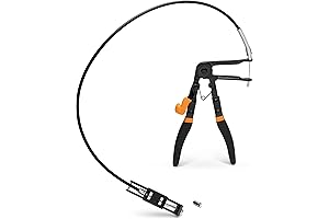 Automotive Hose Clamp Pliers with Extended Reach for Hard-to-Reach Clamps