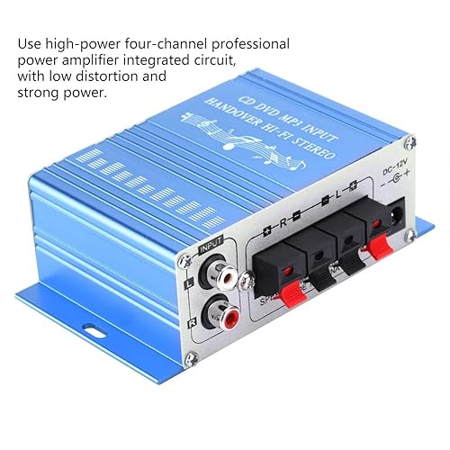 Miniatura 3 de Mini amplificador automático para automóvil, DC 12V 2A aleación de aluminio de alta potencia HiFi Audio Música CD DVD MP3 Reproductor FM Altavoz de