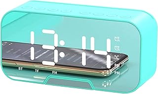 RALIRA Alarm Clock Led Digital Clock Handsfree Handsfree Bluetooth-Compatible Alarm Clock Bluetooth-Compatible Alarm With Led Display Home Supplies, Blue