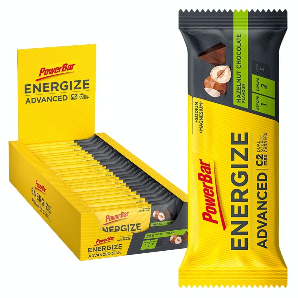 Powerbar Energize Advanced Choco Hazelnut 25x55g - Barretta Energetica con C2MAX