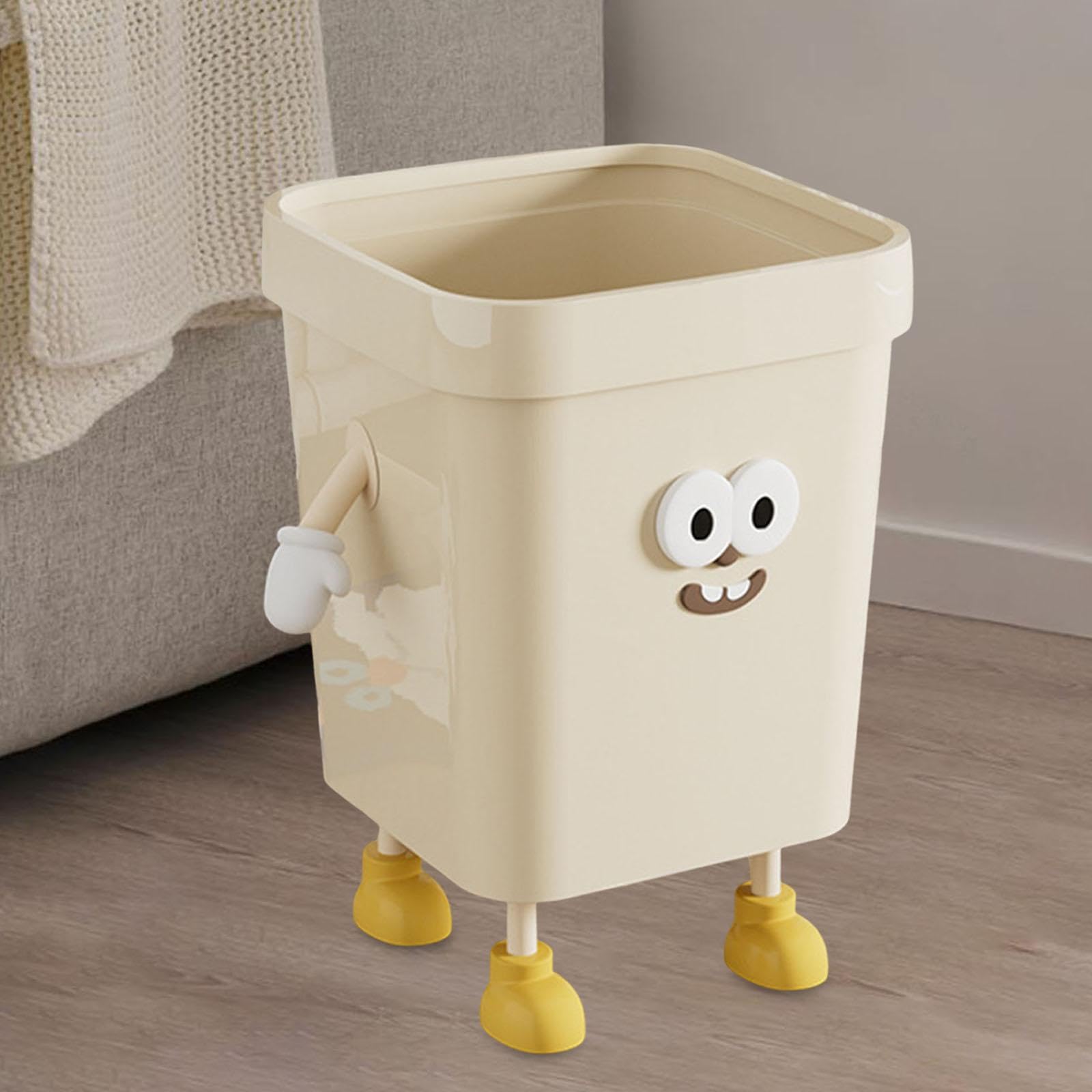 Colcolo Mülleimer, Papierkorb, lustig, leicht, stabil, quadratisch, süßer Mülleimer, Haushaltskomposteimer für Wohnheim, unter dem Schreibtisch, Badezimmer, Groß Stehend