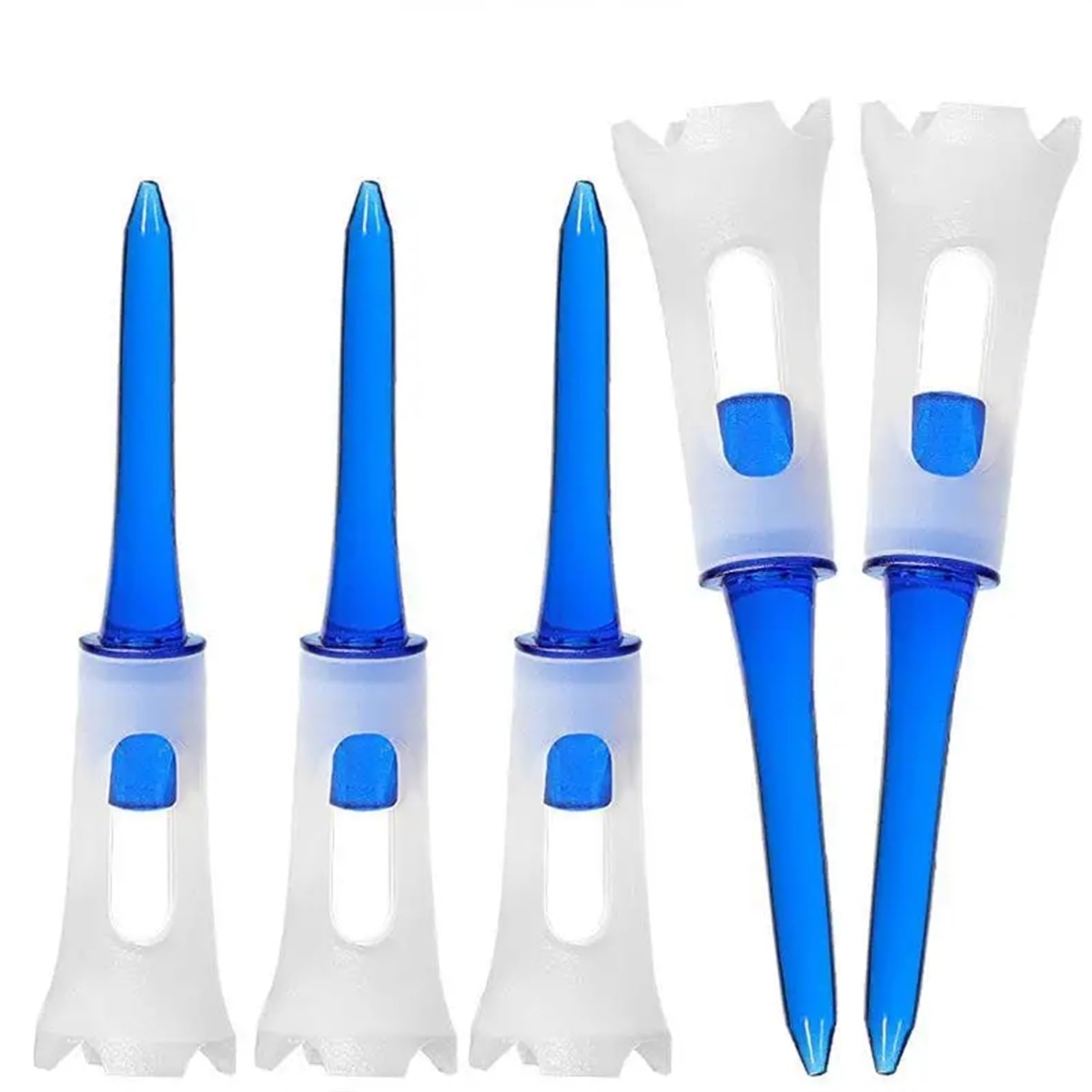 Golf Tee 83,0mm 50 stücke Golf Tees Weiche Gummi Niedrigen Widerstand Tee Golf Training Ball Tee FüR Einen Idealen Abschlag